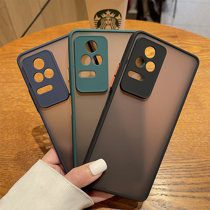 红米k40s手机壳新品redmik40s保护套镜头全包防摔爆小米k40s撞色硅胶软边外壳情侣透明磨砂男女新款潮牌简约