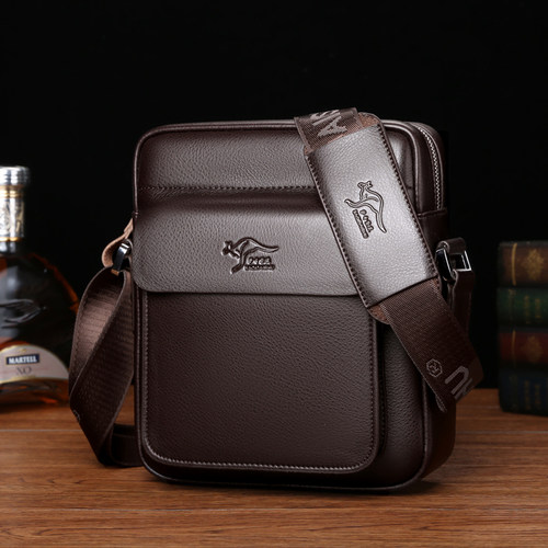 男包单肩斜挎包真皮商务小背包潮