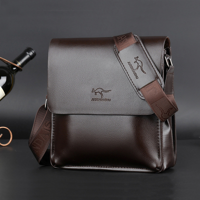 单肩斜挎包男真皮商务公文包男士
