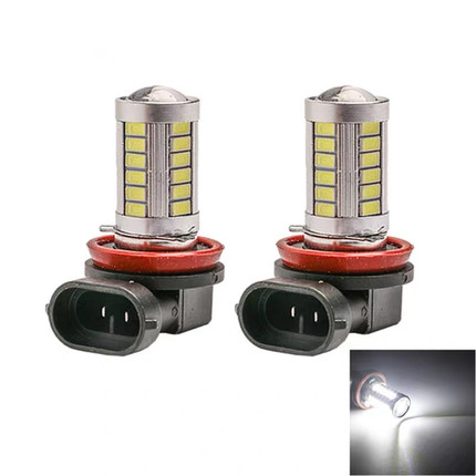 汽车LED雾灯 H11/8 9006/5 H7 H16改装透镜前雾灯 12V高亮前杆灯