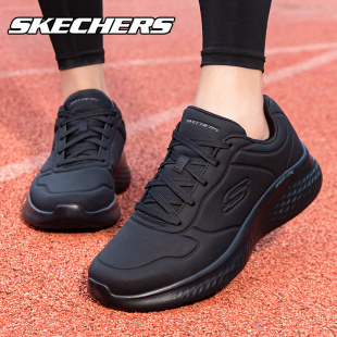 轻盈缓震软底休闲运动鞋 skechers斯凯奇男士 新款 冬季 男 革面跑步鞋