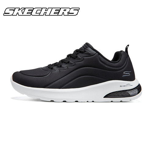 skechers斯凯奇官方旗舰店秋季休闲鞋女鞋轻便缓震气垫皮面运动鞋