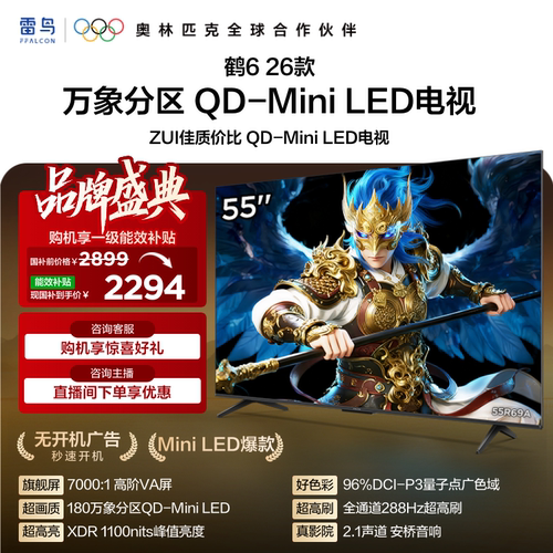 双11爆款雷鸟鹤626款55英寸电视