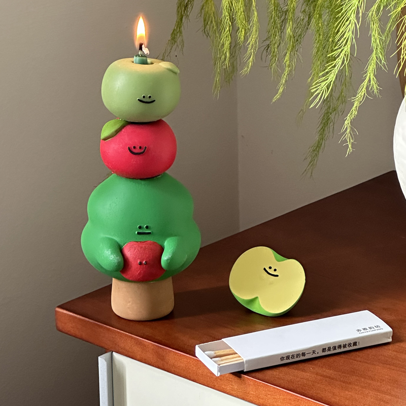 苹果蜡烛生日礼物情人节礼物