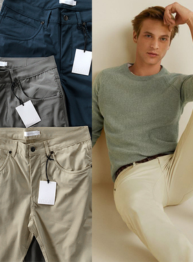 美系轻奢极简风立裁机能速干高尔夫修身休闲裤男长裤商务CHINO