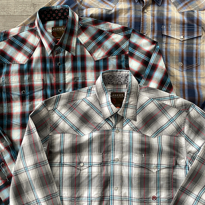 经典复古纯正西部牛仔硬汉衬衫