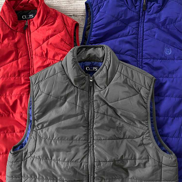 美系复古薄棉拉链马甲开衫情侣款