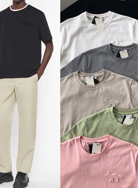 法系轻奢立体LOGO客供纯棉高端微宽松廓形OS短袖T恤男女情侣款