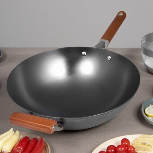 爱仕达炒锅家用铸铁锅臻味无涂层