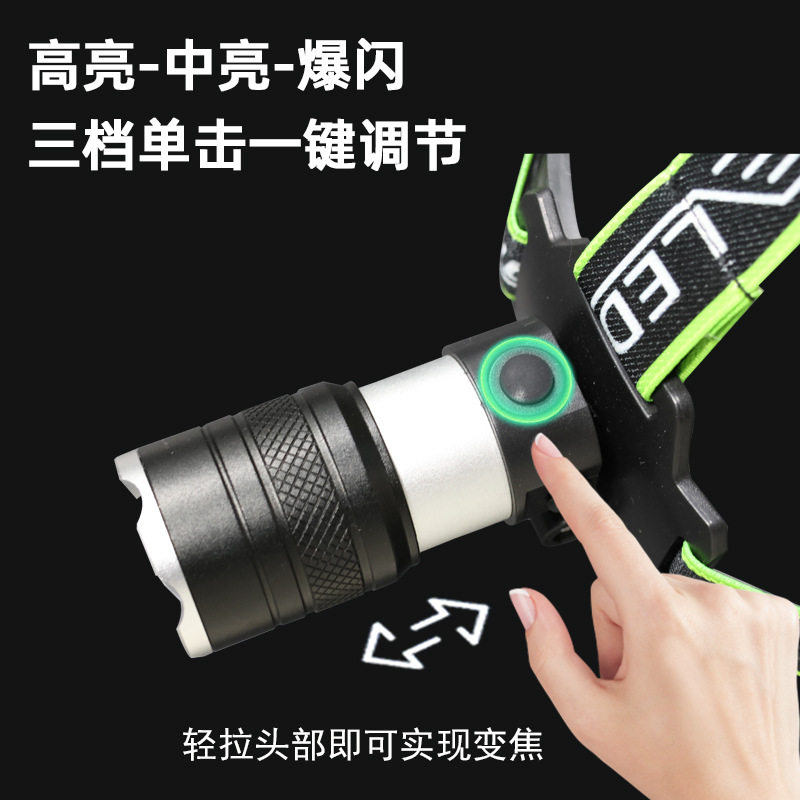 新款户外钓鱼矿灯手电筒