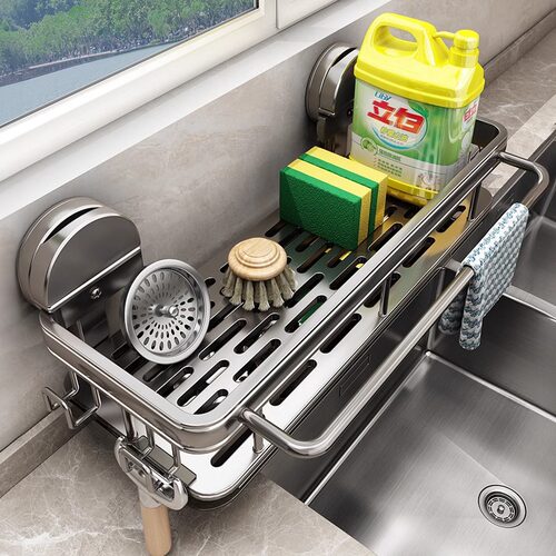 厨房置物架抹布收纳沥水