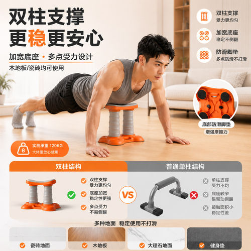 弹弹撑支架俯卧撑辅助训