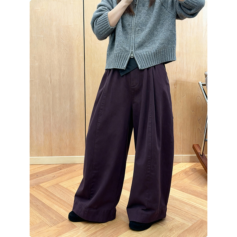 秋冬新款加绒加厚阔腿裤女2025秋