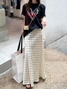 小众气质时尚 法式 波点半身裙女2026夏季 新款 鱼尾裙 百搭显瘦中长款