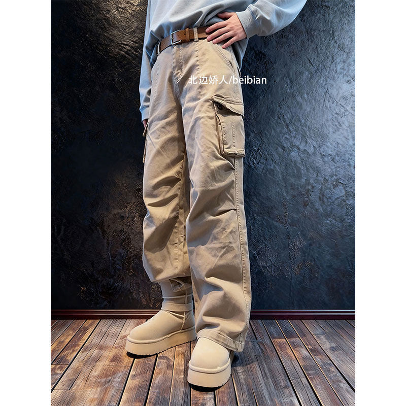 时髦洋气多口袋工装阔腿裤女2026早春大码胖mm遮肉显瘦百搭休闲裤,女装/女士精品,大码裤装,淘宝优惠券,粉丝福利购,淘宝优惠卷