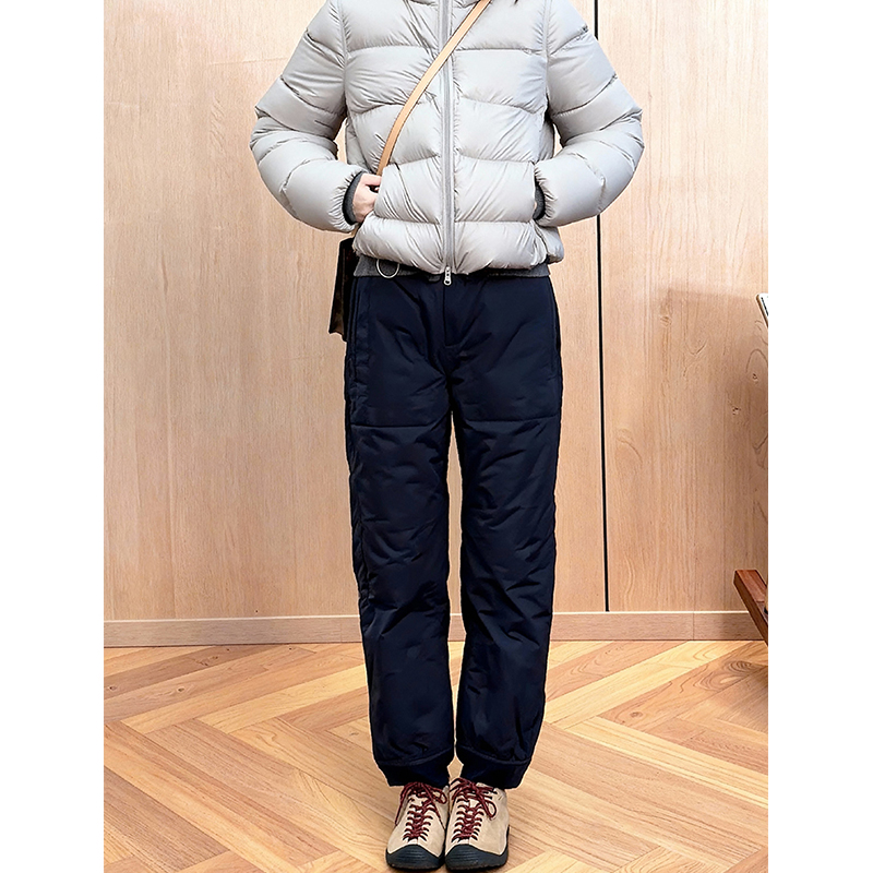 复古时尚加绒加厚保暖束脚裤女20