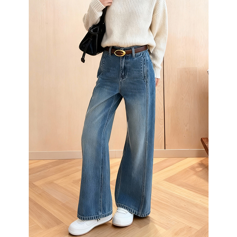 韩版时尚高腰加绒加厚牛仔裤女20