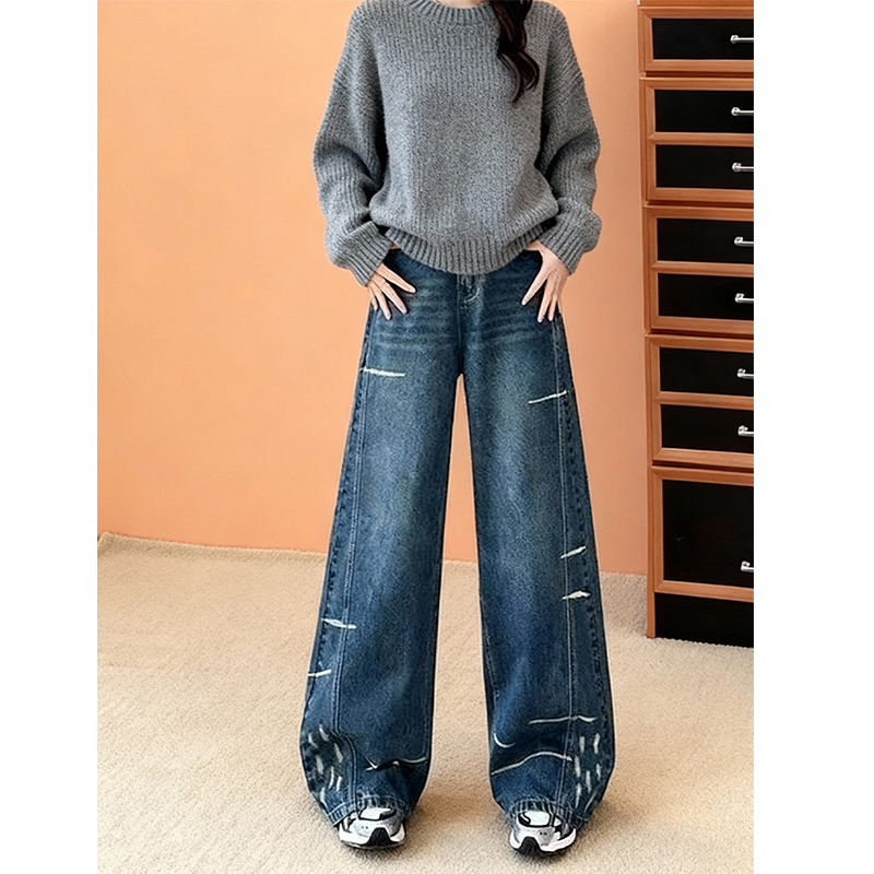 2025冬季新款高腰显瘦弯刀长裤