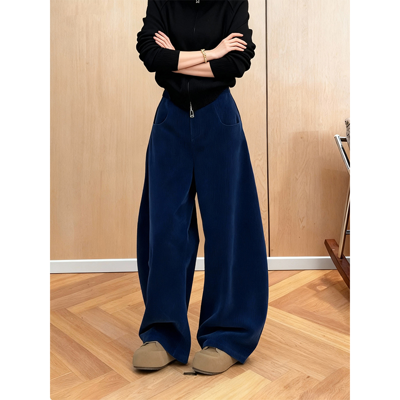 加绒加厚灯芯绒休闲裤女百搭高级