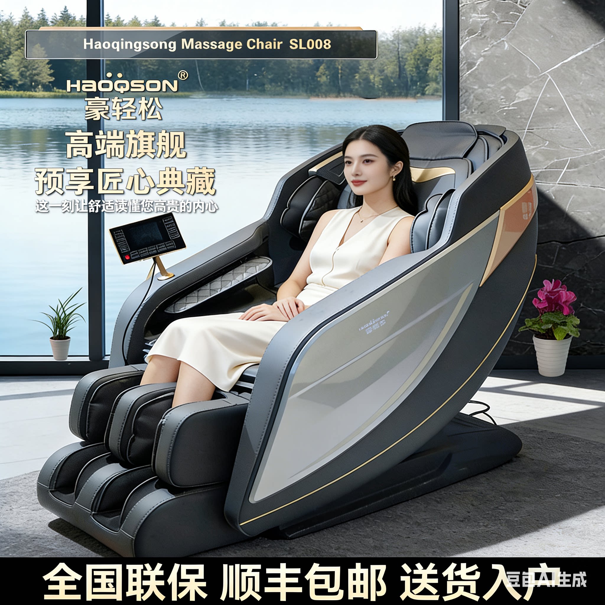 HAOQSON豪轻松SL008导轨按摩椅家用全身智能电动豪华太空舱零重力