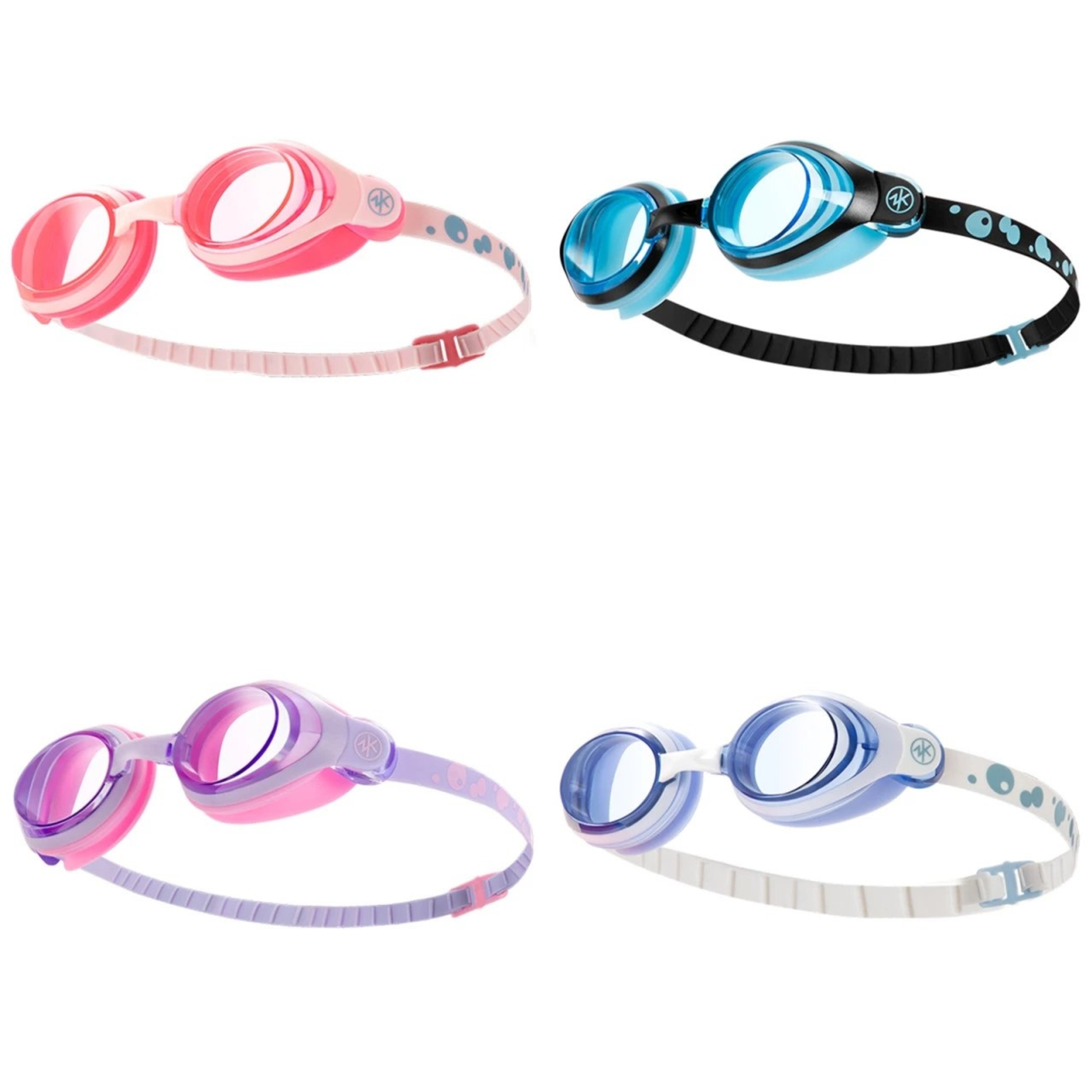 洲克儿童中框泳镜女童男童小孩专业防水防雾高清可爱训练游泳镜