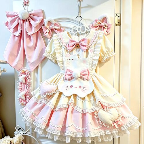 lolita甜茶喵洛丽塔op连衣裙