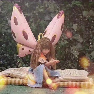 小红书森林蝴蝶翅膀气球背饰小仙女春游踏青儿童生日派对气氛道具
