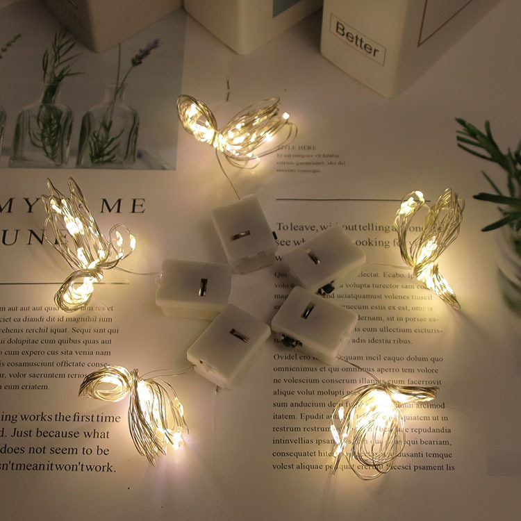 灯串led小串灯闪灯带装饰满天星礼盒氛围花束纽扣电池铜线彩灯丝