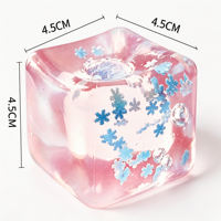 Maltose snowflake ice cube Squeeze Fun Stress-relieving toy, transparent ice cube, high appearance level, stress-relieving wonder, squeeze release cross thumbnail 3