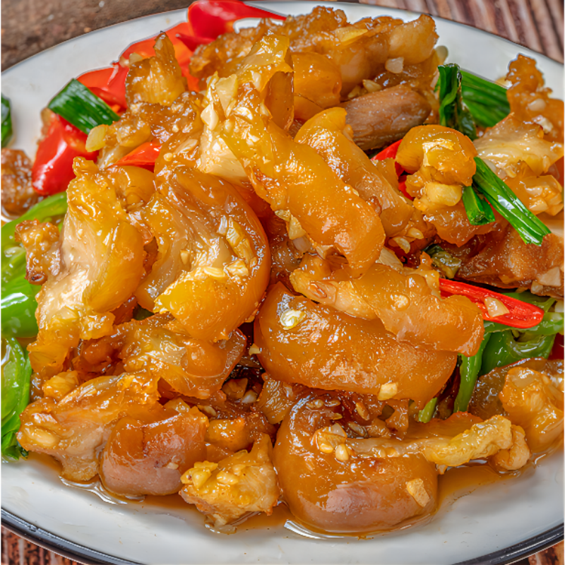 湖南猪脚皮卤猪皮酒店饭店餐饮特色菜小炒私房菜半成品菜湘菜食材