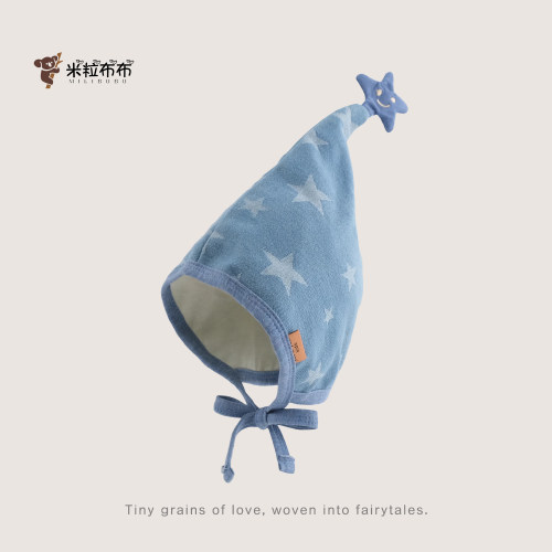 可爱五角星婴儿护耳包头帽