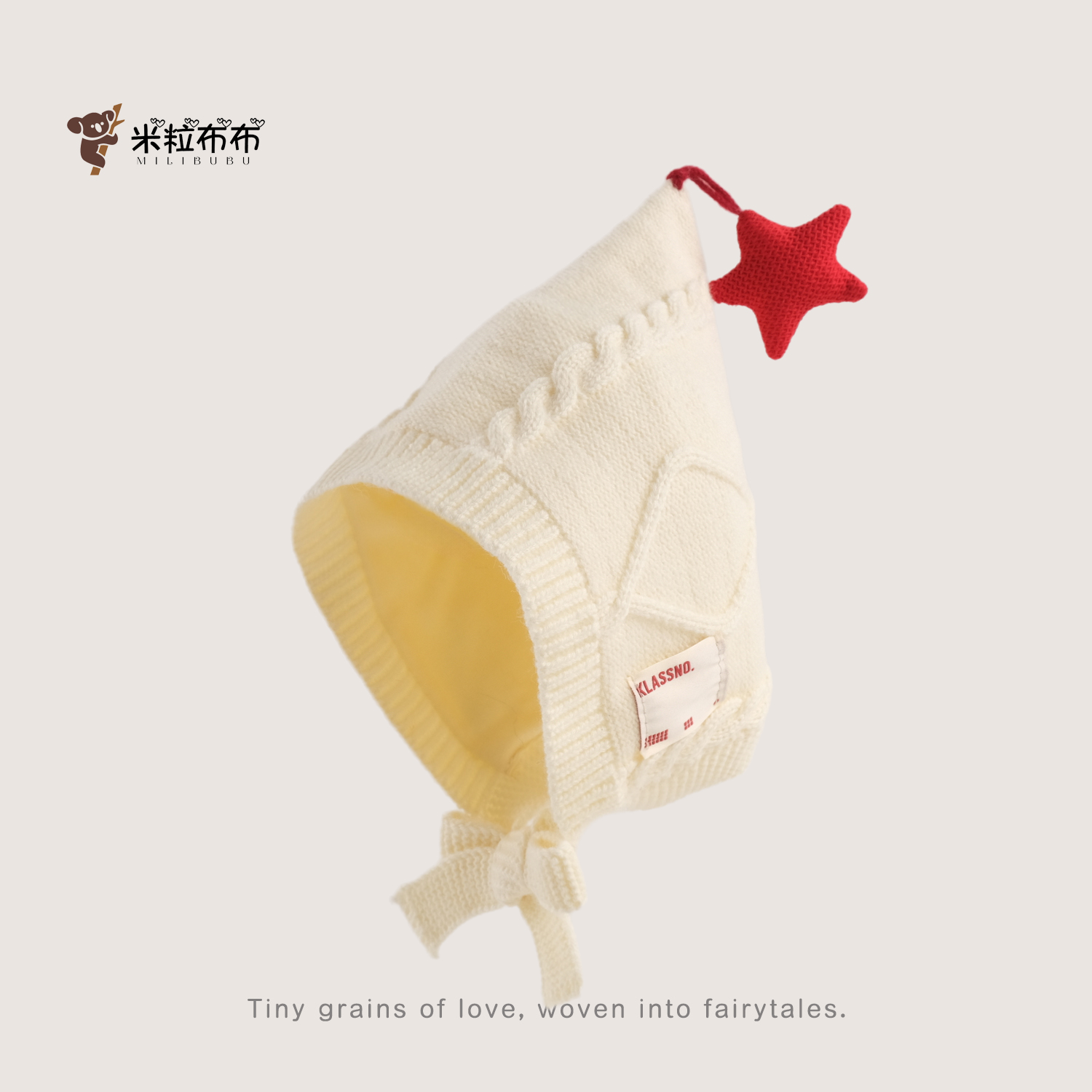 婴儿帽子冬季毛线针织精灵护耳帽