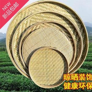竹编豆腐筛子豆腐板农家晾晒家用竹编筛子圆形a农家蓝子纯手工家