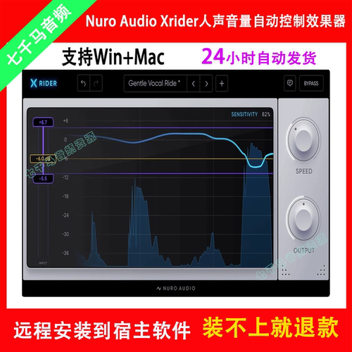 Nuro Audio Xrider 智能AI人声音量自动控制效果器插件Win/Mac