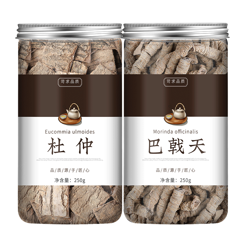 杜仲巴戟天雄花药材中药野生特级500g粉片皮泡酒茶牛大力男性强肾