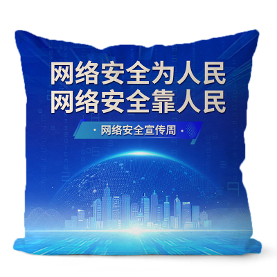 广电局总工会2025年网络安全宣传周物料文创礼品抱枕被靠枕定制