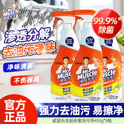 威猛先生厨房重油污净455g大瓶家用装油烟机清洗强力去油污洁剂