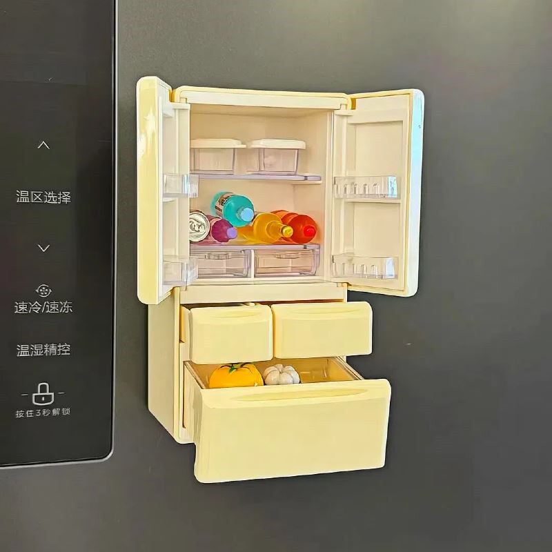 仿真冰箱贴个性创意3D微缩模型迷你厨房冰箱装饰可爱立体高级感