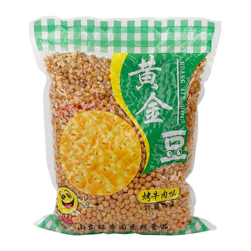 酥香园黄金豆商用油炸豌豆黄豆粒熟香酥下酒菜牛肉味小零食豆类