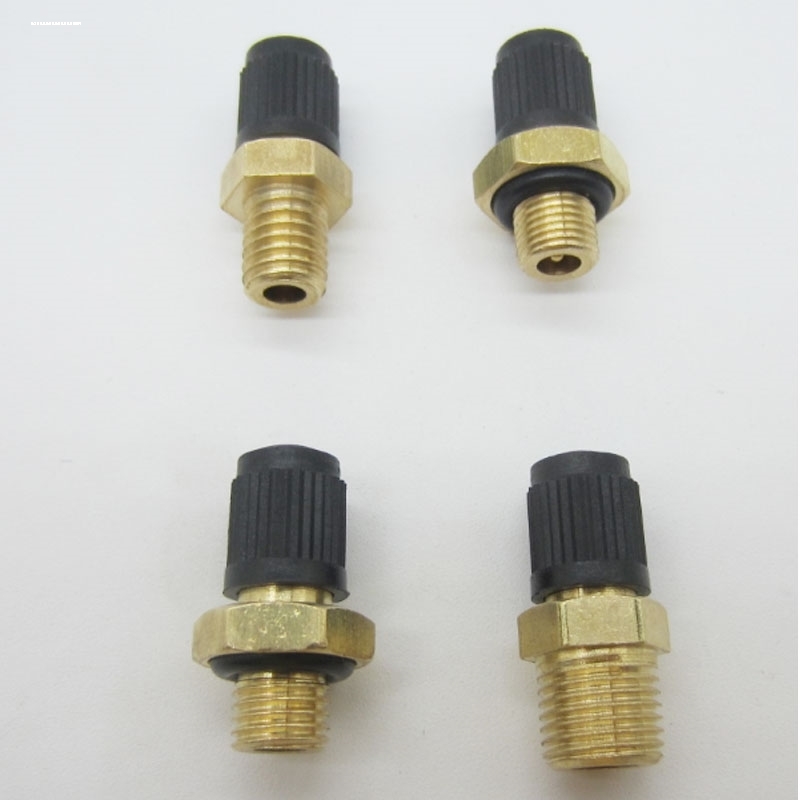 M8/M10铜气嘴气门嘴转外丝8V1内丝5V1细螺纹轮胎设备充气外牙接头