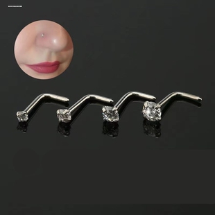 L型鼻钉鼻环女学生网红ins风鼻饰暗黑系鼻骨钉