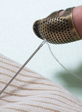 顶针器家用缝纫DIY工具老式手工手缝箍抵戒压针器加厚十字绣指套