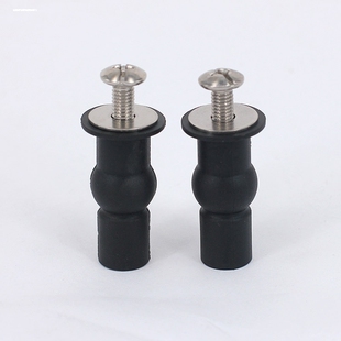 老式马桶盖配件上装长方形不锈钢垫片座便器固定橡胶膨胀螺丝