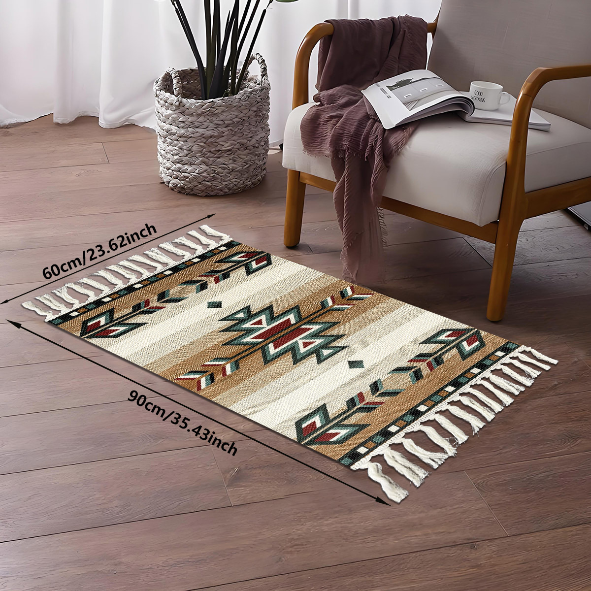 厂家直销印第安风格地毯 箭头符号波西米亚流苏多场景门口卧室客