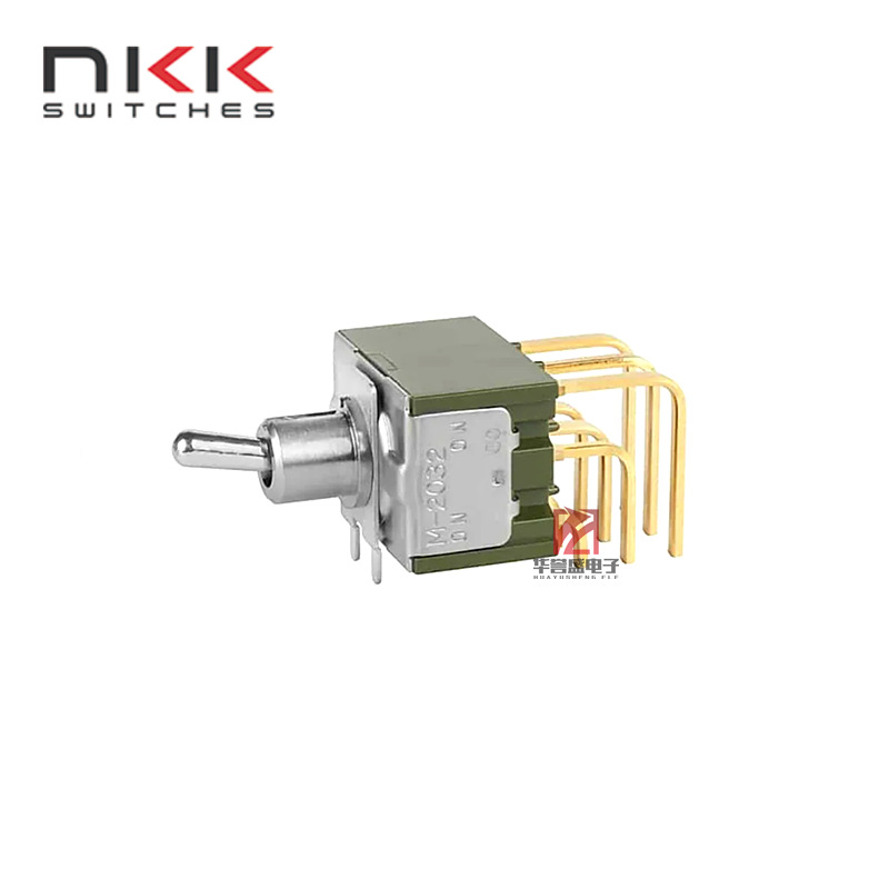 日本NKK M2032S2A2G40 M-2032 9脚2档 摇臂开关