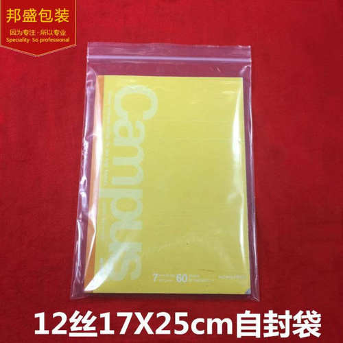 12丝17*25cmPE自封袋 服装袋 夹链袋 封口骨袋工厂直销