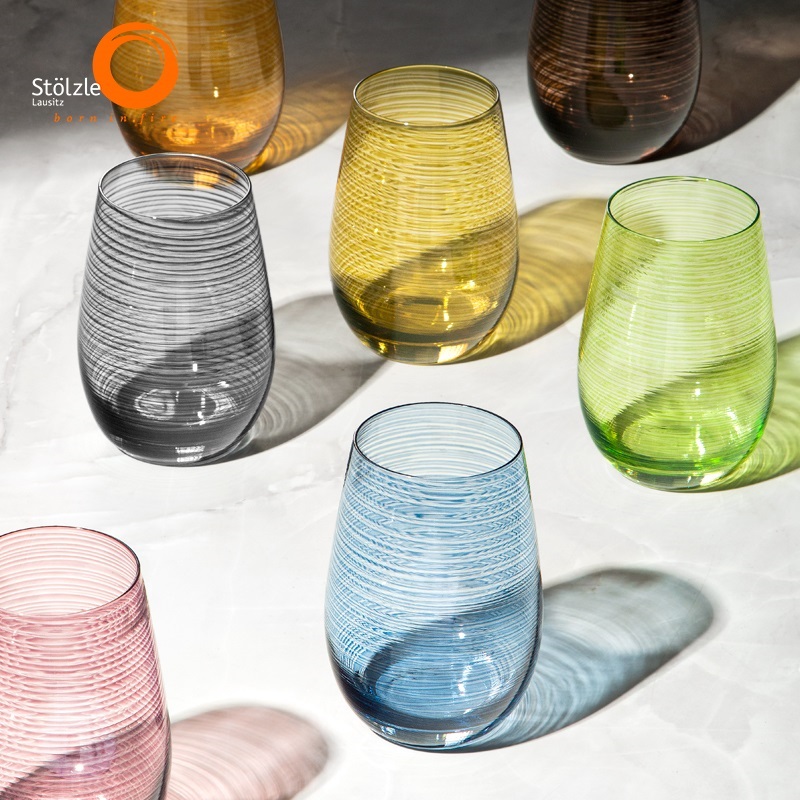 索雅特水晶玻璃高颜值彩色玻璃杯