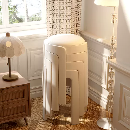 【耐磨抗摔】加厚可叠放软包凳子