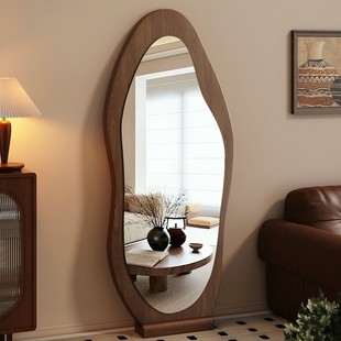 中古全身镜家用落地镜网红异形镜壁挂高级感穿衣镜卧室试衣镜子