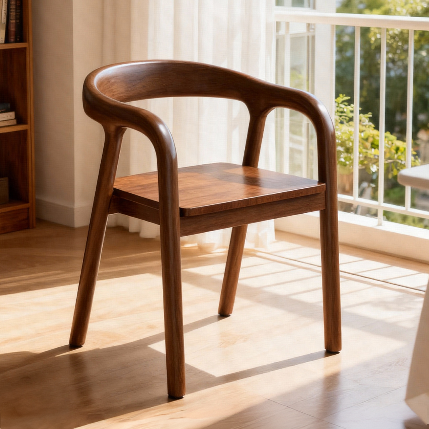 【结实稳固】简约加厚实木餐椅